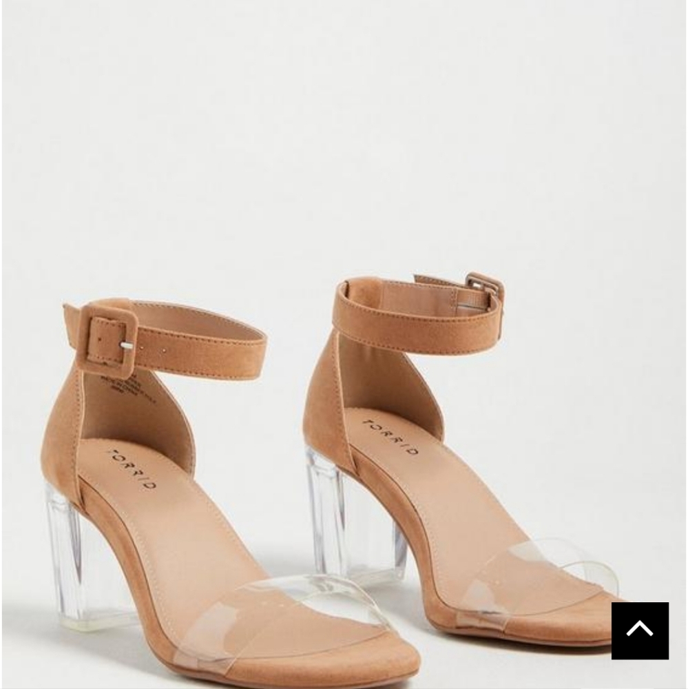 Torrid nude translucent block heels